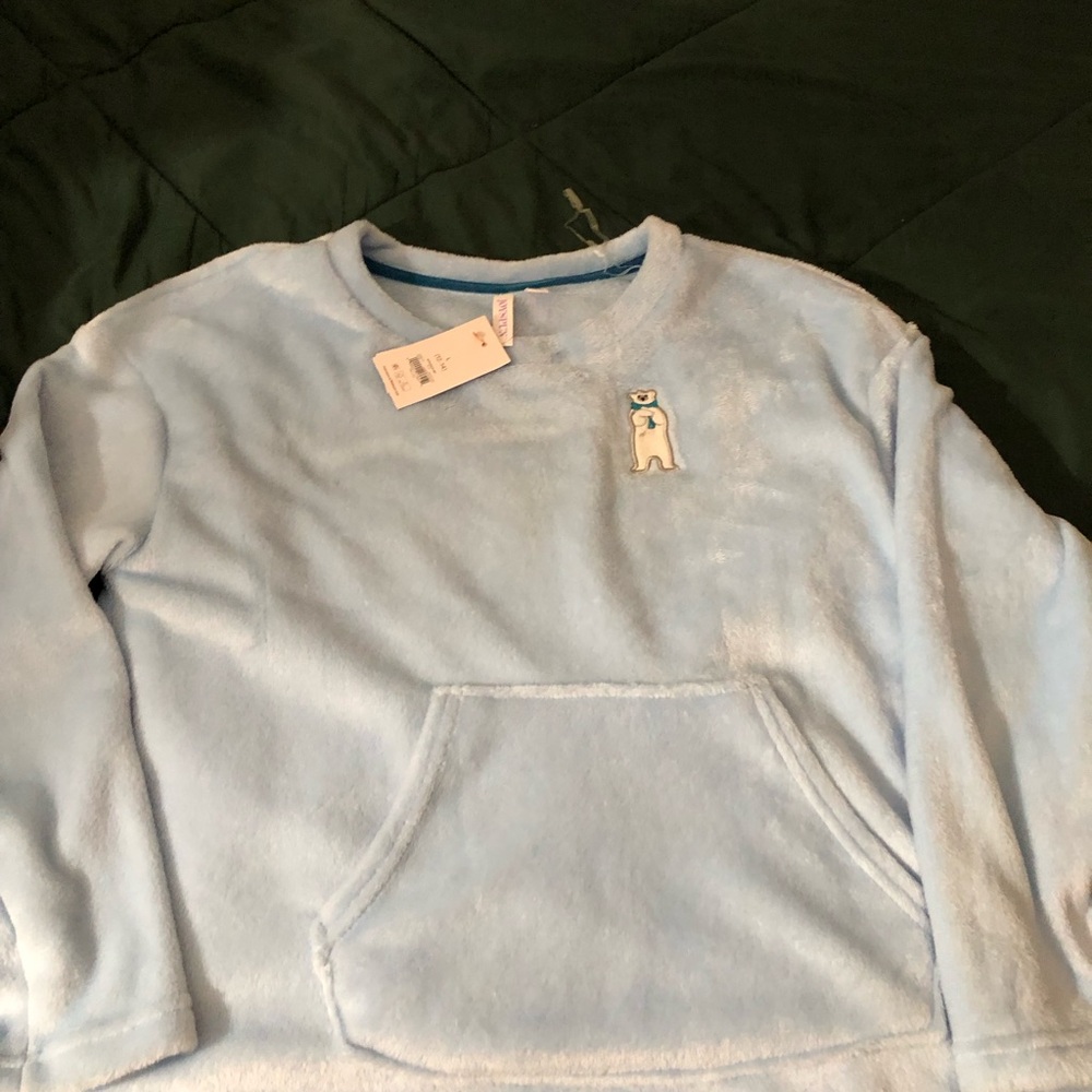Target Light Blue Plush Polar Bear Sweatshirt